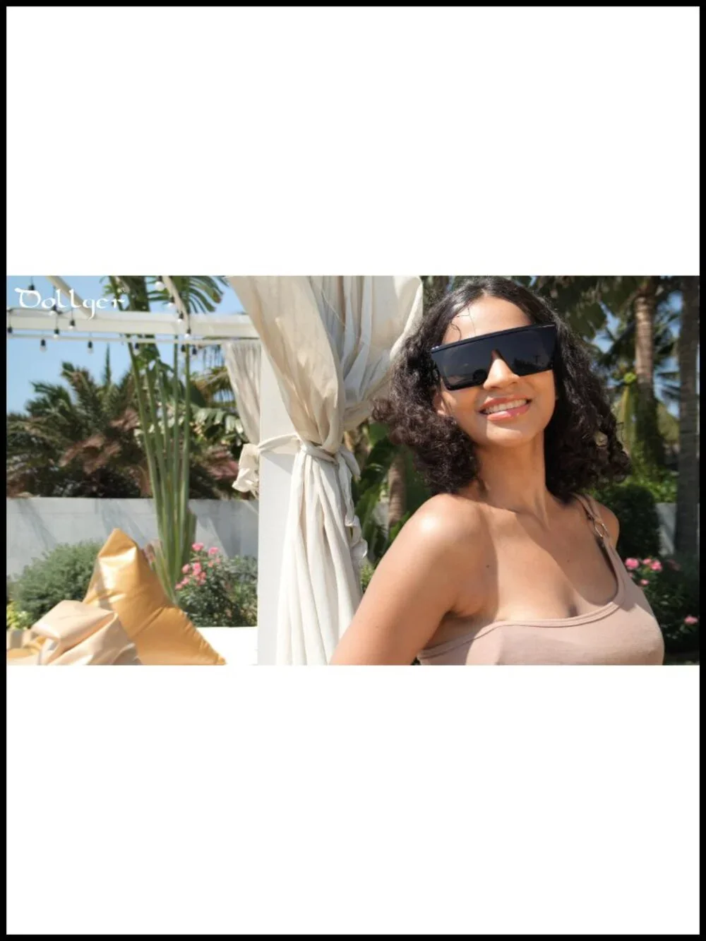 Oversized Square Flat Top Sunglasses UV400 Non-Polarized Shield